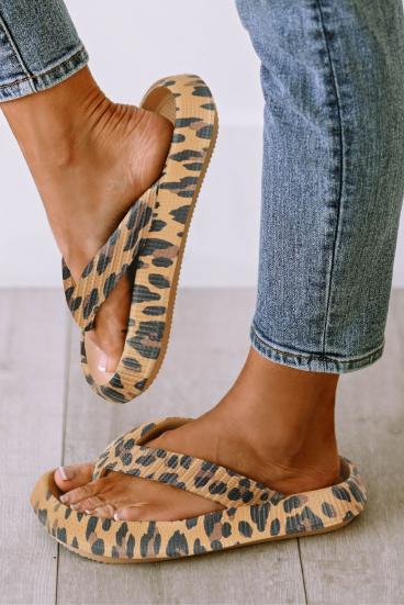 Sandale cu imprimeu, leopard