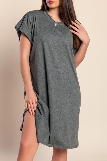 Rochie mini cu maneci largi, gri