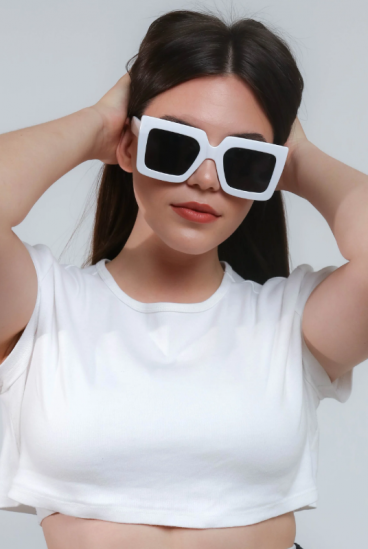 Ochelari de soare fashion, ART2170, albi