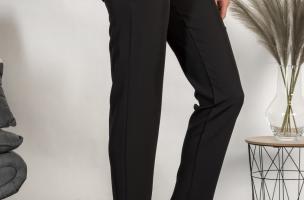 Pantaloni lungi eleganti drepti Tordina , negri