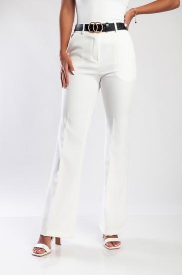 Pantaloni lungi eleganti, albi