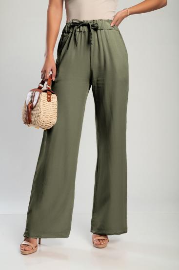 Pantaloni lungi eleganti Alamos, verde olive