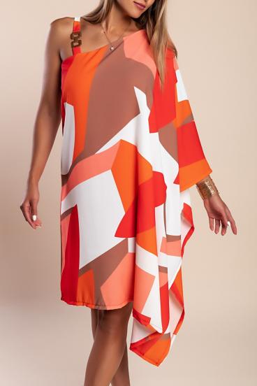 Rochie mini elegantă cu imprimeu, rosu
