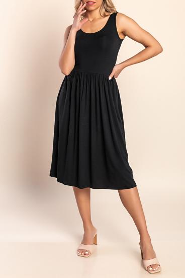 Rochie de vara din vascoza, neagra