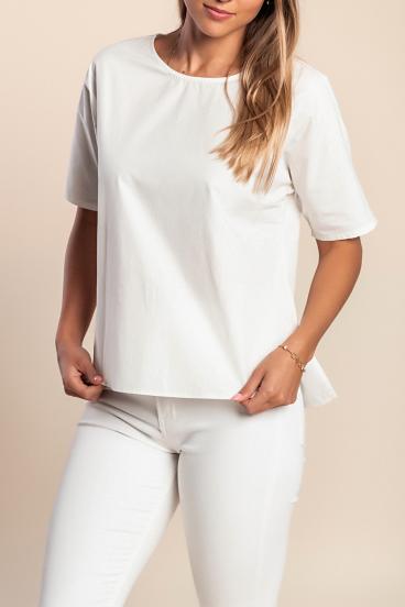 Bluza cu maneca scurta, alba