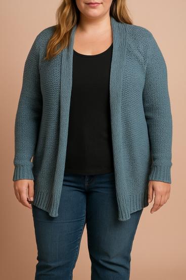 Cardigan tricotat, albastru