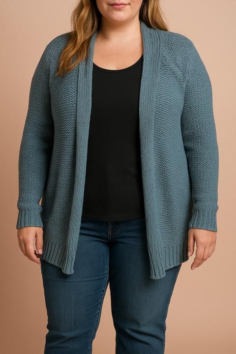 Cardigan tricotat, albastru
