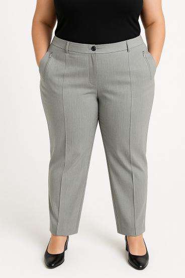 Pantaloni eleganți mărimi mari, gri