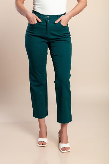 Pantaloni de bumbac mărime mare, verzi