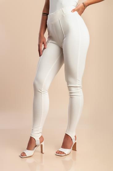 Pantaloni Slim, Crem