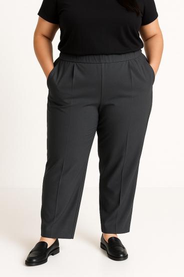 Pantaloni eleganți mărimi mari, albastru închis