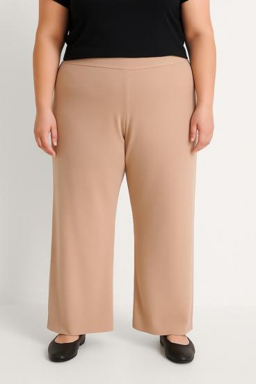 Pantaloni mărimi mari, bej