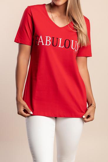 Tricou cu imprimeu, roșu