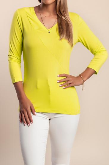 Top cu mâneci 3/4, verde deschis