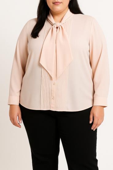 Bluza elegantă mărimi mari, roz deschis