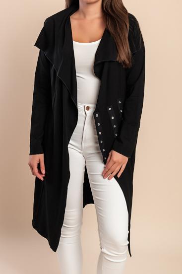 Cardigan cu detalii decorative, negru