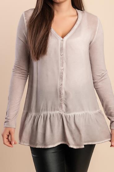Bluza cu nasturi, gri