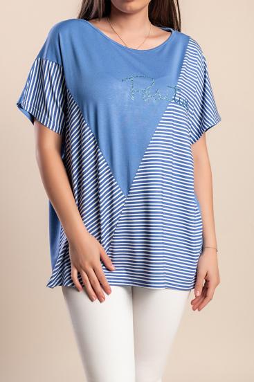 Tricou imprimat, albastru