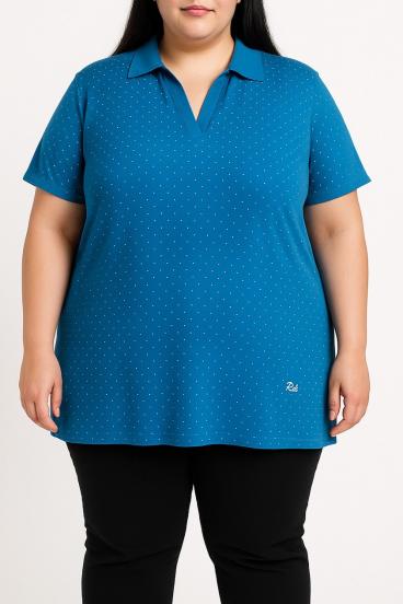 Tricou Polo din Bumbac, Albastru Regal