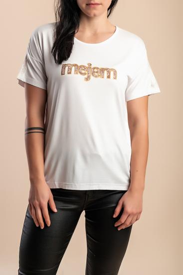 Tricou imprimat, alb