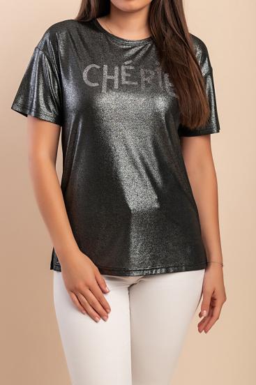 Tricou imprimat, negru