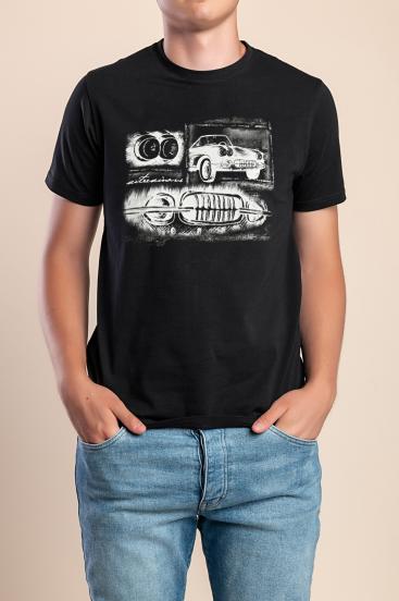 Tricou bărbați din bumbac, negru