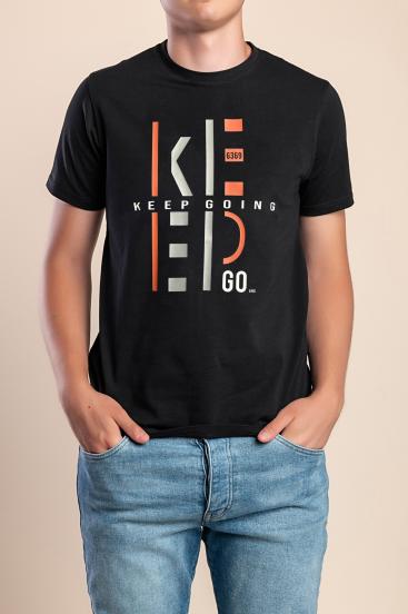 Tricou bărbați din bumbac, negru