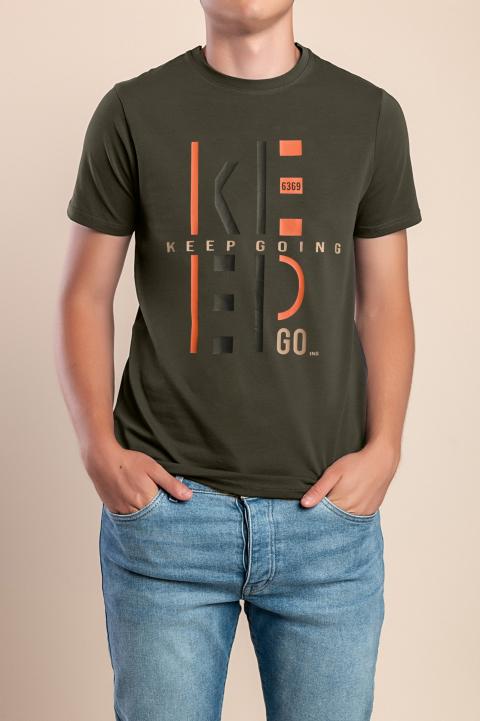 Tricou bărbați din bumbac, olive