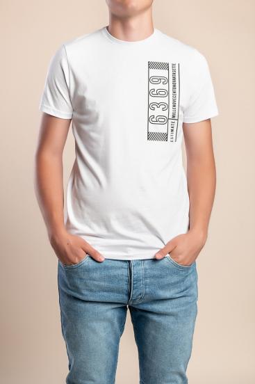Tricou bărbați din bumbac, alb
