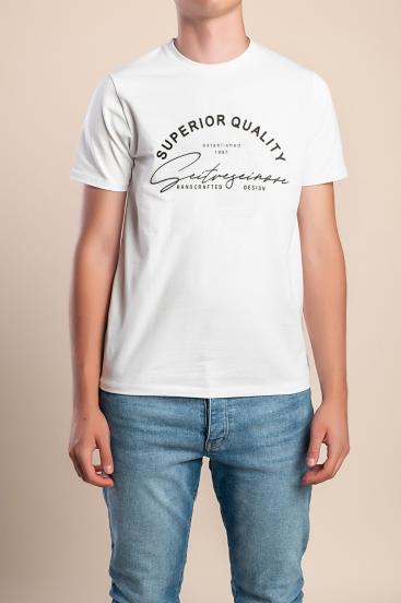Tricou bărbați din bumbac, alb