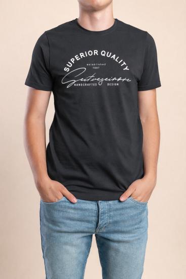 Tricou bărbați din bumbac, gri