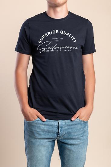 Tricou bărbați din bumbac, albastru închis