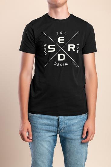 Tricou bărbați din bumbac, negru