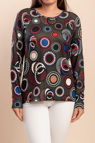 Tricou cu mânecă lungă, măsliniu