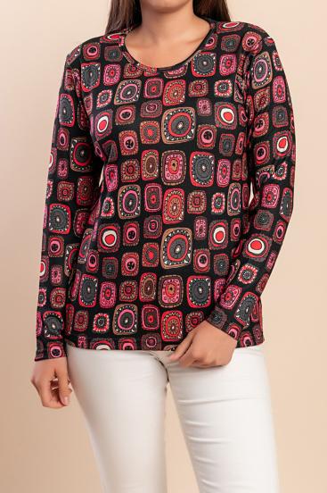 Tricou cu mânecă lungă, roșu