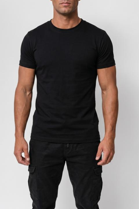 Tricou bărbați din bumbac, negru