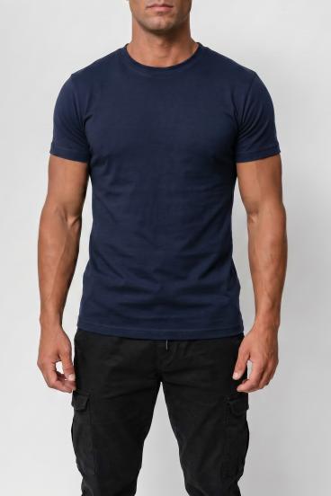 Tricou bărbați din bumbac, albastru închis