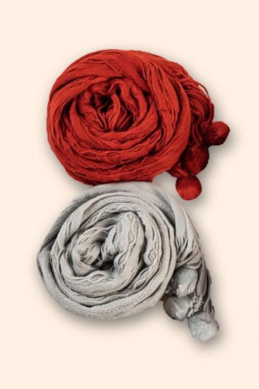 Set de 2 eșarfe, multicolore
