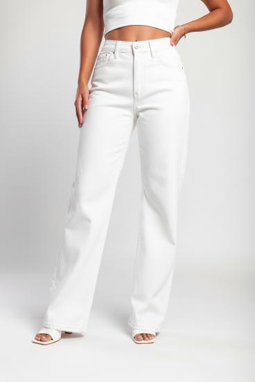 "Luxe jeans" Blugi super elastici cu talie înaltă și picioare largi