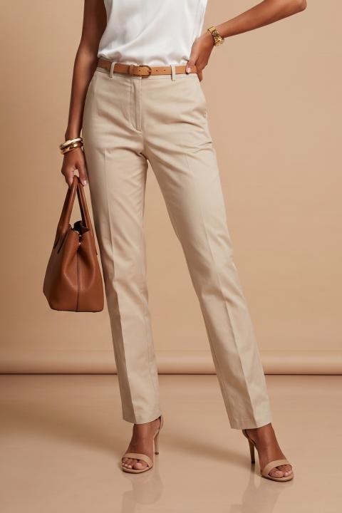 Pantaloni lungi eleganți, bej