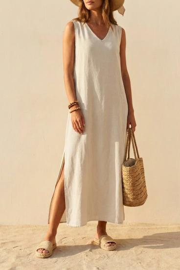 Rochie maxi lejeră din viscoză, bej