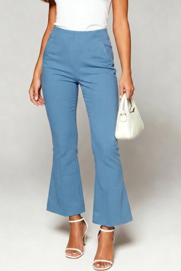 Pantaloni evazați eleganți, albastru deschis