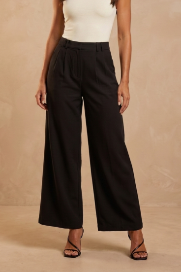 Pantaloni lungi cu croială largă, negri
