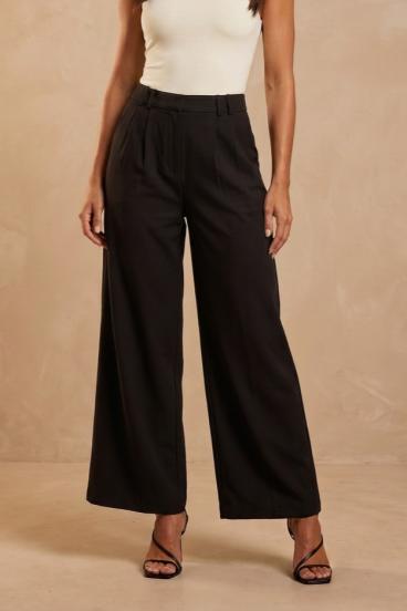 Pantaloni lungi cu croială largă, negri
