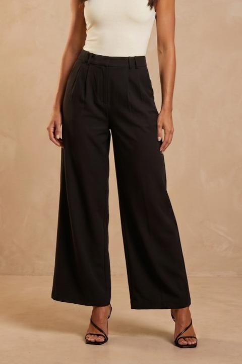 Pantaloni lungi cu croială largă, negri
