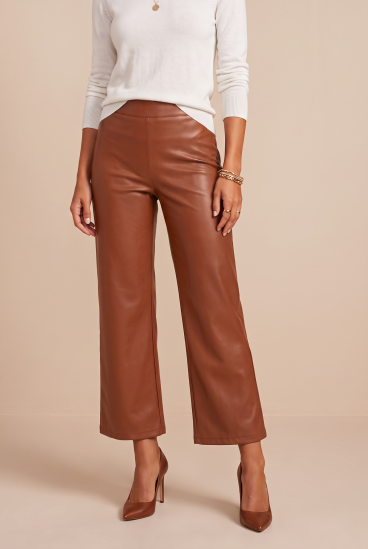 Pantaloni din piele ecologică, Brandy